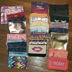 IPSY BAGS - all different colors clutch